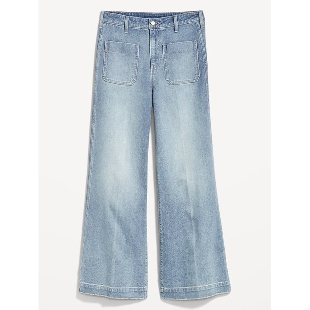 Old Navy Light Wash Wide Leg Jeans
